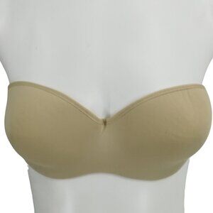 Le Mystere Shameless Strapless Underwire Beige Bra Size 32DD Multiway No Straps